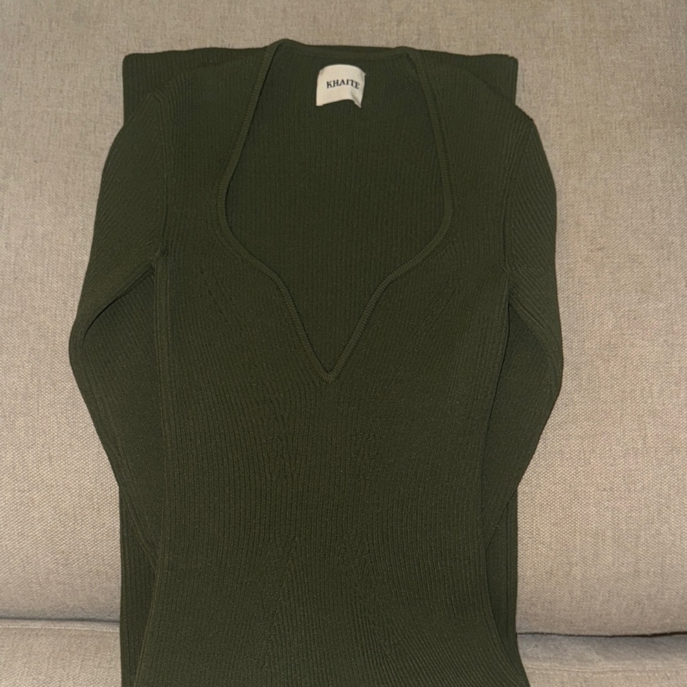 Khaite Ribbed-Knit Midi Dress - Picture 3 of 3